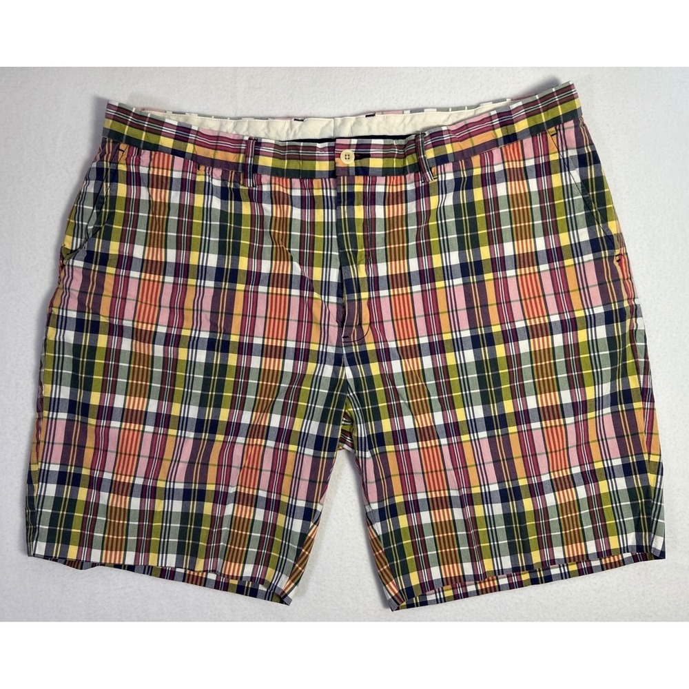 Polo Ralph Lauren Plaid Madras Chino Golf Shorts Mens 42 (40x8) Preppy READ